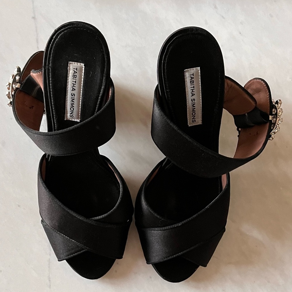 Tabitha Simmons Reyner Satin Mules